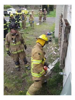 Recruit Using Chain Saw